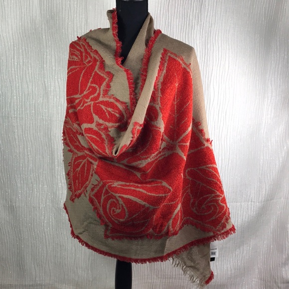 COMME des GARÇONS Rose Jacquard Wool Blend Scarf - Picture 6 of 8